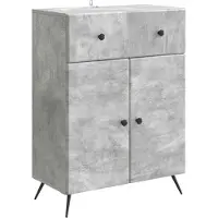 vidaXL Dressoir met lade Betongrijs 66 x 34,5 x 90 cm Bewerkt hout