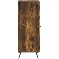 vidaXL Dressoir Gerookt eiken 33 x 34,5 x 90 cm Bewerkt hout