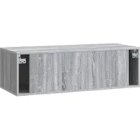 vidaXL Wandmontage TV-kast 98 x 41 x 30 cm Grijs Sonoma Bewerkt hout