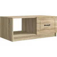 vidaXL Salontafel Sonoma Eiken 90 x 50 x 37 cm Bewerkt hout