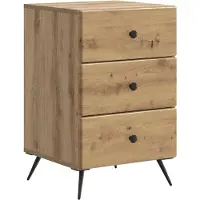 vidaXL Nachtkastje Artisanaal eiken 43 x 41 x 66,5 cm Bewerkt hout