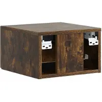 vidaXL Muurbevestigde Nachttafel Gerookt eiken 34,5 x 33 x 20 cm