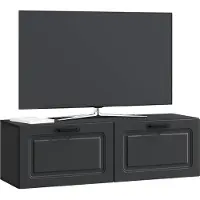 vidaXL Wandmontage TV-kast Zwart 98 x 31 x 30 cm Bewerkt hout