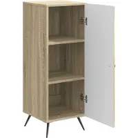 vidaXL Dressoir Sonoma Eiken 33 x 34,5 x 90 cm Bewerkt hout