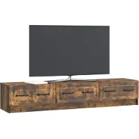 vidaXL TV Kast 147 x 34,5 x 27 cm Gerookt eiken Bewerkt hout