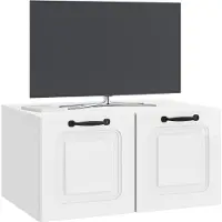 vidaXL Wandmontage TV-kast Hoogglans Wit 59,5 x 41 x 30 cm