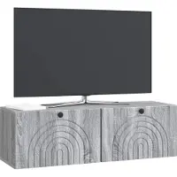 vidaXL Wandmontage TV-kast Grijs sonoma 98 x 31 x 30 cm Bewerkt hout