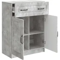 vidaXL Dressoir met lade Betongrijs 66 x 34,5 x 87 cm Bewerkt hout