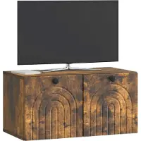 vidaXL Wandmontage TV-kast Gerookt eiken 59,5 x 31 x 30 cm