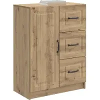 vidaXL Dressoir Artisanaal eiken 66 x 34,5 x 87 cm Bewerkt hout