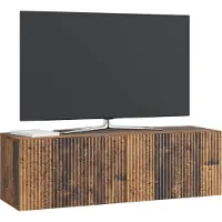 vidaXL Wandmontage TV-kast Oud hout 98 x 31 x 30 cm Bewerkt hout