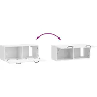 vidaXL Wandmontage TV-kast Hoogglans Wit 78,5 x 31 x 30 cm