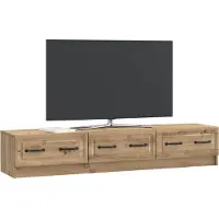 vidaXL TV Kast 147 x 34,5 x 27 cm Artisanaal eiken Bewerkt hout