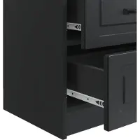 vidaXL Nachtkastje 2 pcs Zwart 43 x 34,5 x 44,5 cm Bewerkt hout