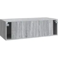 vidaXL Wandmontage TV-kast Grijs sonoma 98 x 41 x 30 cm Bewerkt hout
