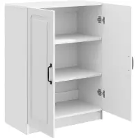 vidaXL Dressoir Hoogglans Wit 66 x 34,5 x 87 cm Bewerkt hout