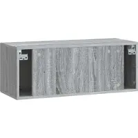 vidaXL Wandmontage TV-kast Grijs sonoma 78,5 x 31 x 30 cm Bewerkt hout