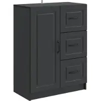 vidaXL Dressoir met lade Zwart 66 x 34,5 x 87 cm Bewerkt hout