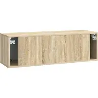 vidaXL Wandmontage TV-kast 98 x 31 x 30 cm Sonoma Eiken Bewerkt hout