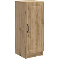 vidaXL Dressoir Artisanaal eiken 33 x 34,5 x 87 cm Bewerkt hout