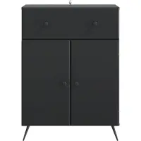 vidaXL Dressoir met lade Zwart 66 x 34,5 x 90 cm Bewerkt hout