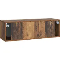 vidaXL Wandmontage TV-kast 98 x 31 x 30 cm Oud hout Bewerkt hout