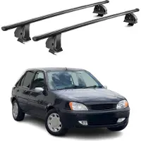 Aurilis Stalen dakdragers voor Ford Fiesta IV, 3-deurs hatchback, bouwjaar 1995-2002, 2-delig, zwart