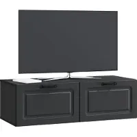 vidaXL Wandmontage TV-kast Zwart 98 x 41 x 30 cm Bewerkt hout