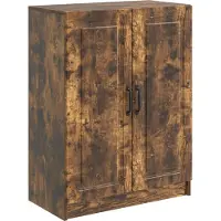 vidaXL Dressoir Gerookt eiken 66 x 34,5 x 87 cm Bewerkt hout