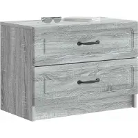 vidaXL Nachtkastje Grijs sonoma 62 x 34,5 x 44,5 cm Bewerkt hout