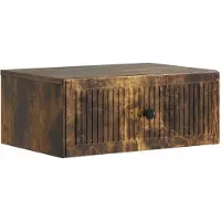 vidaXL Nachtkastje 2 st Gerookt eiken 49 x 34,5 x 20 cm Bewerkt hout