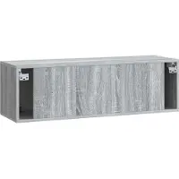 vidaXL Wandmontage TV-kast Grijs sonoma 98 x 31 x 30 cm Bewerkt hout