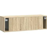 vidaXL Wandmontage TV-kast Sonoma Eiken 98 x 31 x 30 cm Bewerkt hout