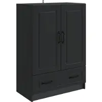 vidaXL Dressoir met lade Zwart 66 x 34,5 x 92 cm Bewerkt hout