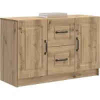 vidaXL Dressoir Artisanaal eiken 89 x 34,5 x 57 cm Bewerkt hout