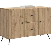 vidaXL Dressoir Artisanaal eiken 89 x 34,5 x 60 cm Bewerkt hout