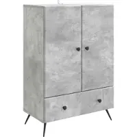 vidaXL Dressoir met lade Betongrijs 66 x 34,5 x 95 cm Bewerkt hout