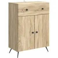 vidaXL Dressoir Sonoma Eiken 66 x 34,5 x 90 cm Bewerkt hout