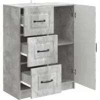 vidaXL Dressoir met lade Betongrijs 66 x 34,5 x 87 cm Bewerkt hout
