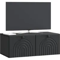 vidaXL Wandmontage TV-kast Zwart 78,5 x 41 x 30 cm Bewerkt hout