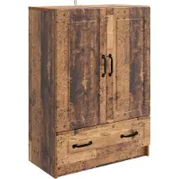 vidaXL Dressoir met lade Oud hout 66 x 34,5 x 92 cm Bewerkt hout