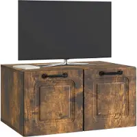 vidaXL Wandmontage TV-kast Gerookt eiken 59,5 x 41 x 30 cm