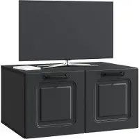 vidaXL Wandmontage TV-kast Zwart 59,5 x 41 x 30 cm Bewerkt hout