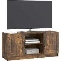 vidaXL TV Kast Gerookt eiken 102 x 34,5 x 47 cm Bewerkt hout