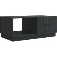 vidaXL Salontafel Zwart 90 x 50 x 37 cm Bewerkt hout
