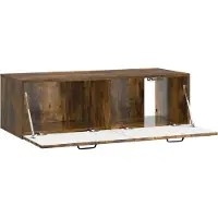 vidaXL Wandmontage TV-kast Gerookt eiken 98 x 41 x 30 cm Bewerkt hout