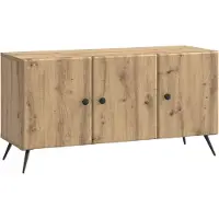 vidaXL TV Kast 99 x 34,5 x 50 cm Artisanaal eiken Bewerkt hout