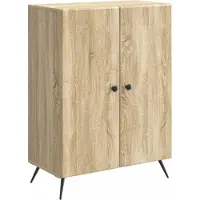 vidaXL Dressoir Sonoma Eiken 66 x 34,5 x 90 cm Bewerkt hout