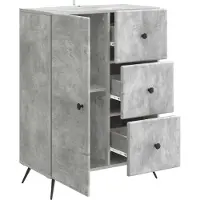 vidaXL Dressoir met lade Betongrijs 66 x 34,5 x 90 cm Bewerkt hout