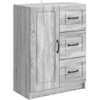 vidaXL Dressoir met lade Grijs sonoma 66 x 34,5 x 87 cm Bewerkt hout
